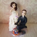 Statuine sposi divertenti per torte nuziali con playstation